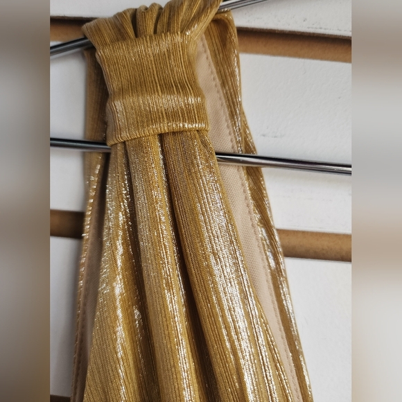 Sincerely Jules Gold Maxi Gown Sleeveless V-Neck Cocktail - Picture 5 of 7